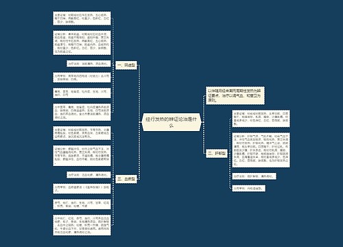 经行发热的辨证论治是什么