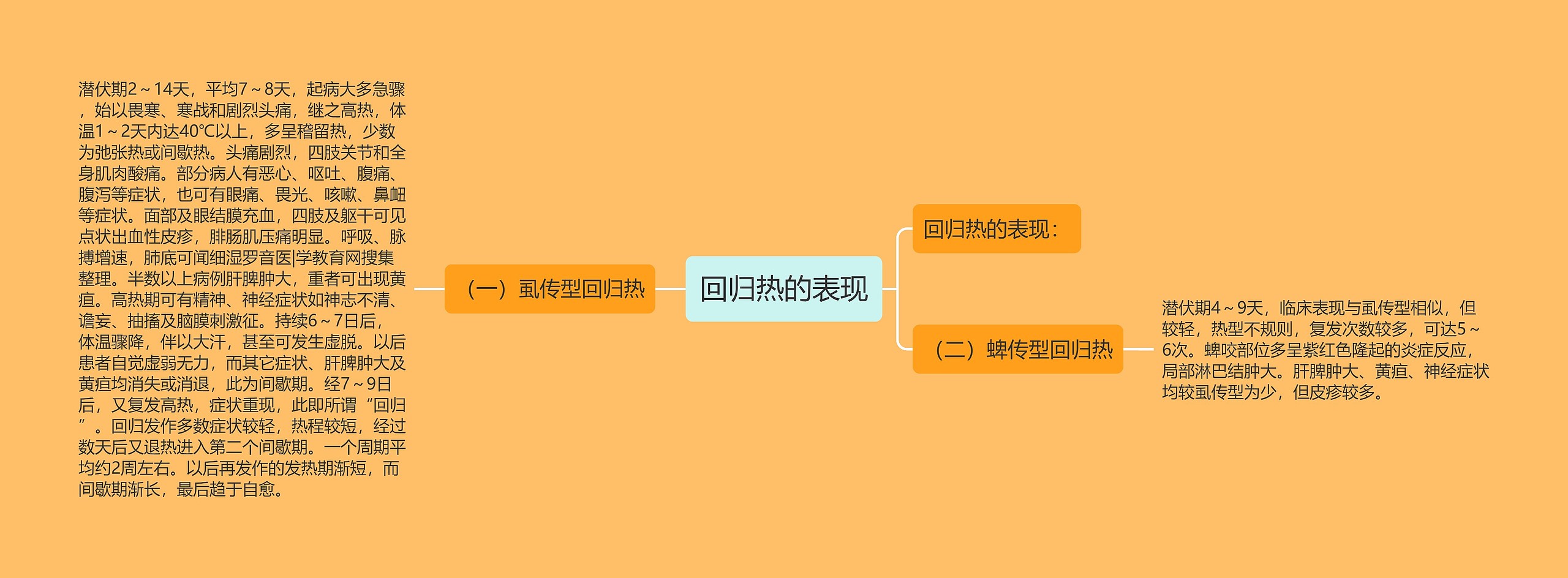 回归热的表现 回归热的表现