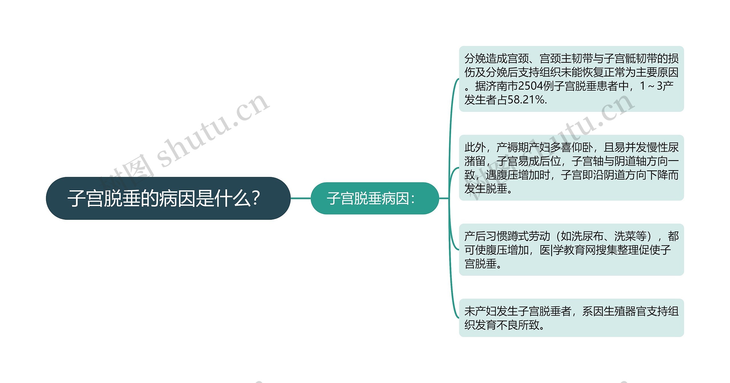 子宫脱垂的病因是什么？思维导图