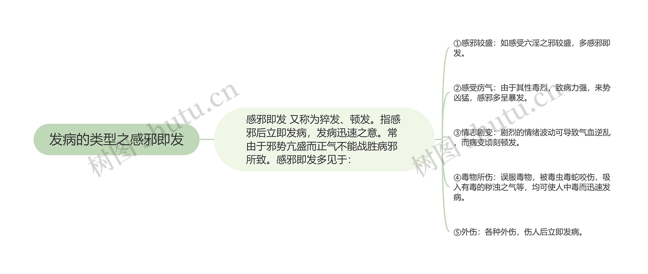 发病的类型之感邪即发思维导图