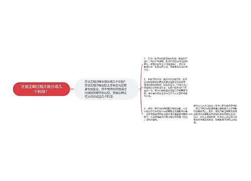 牙齿正畸过程大致分成几个阶段？