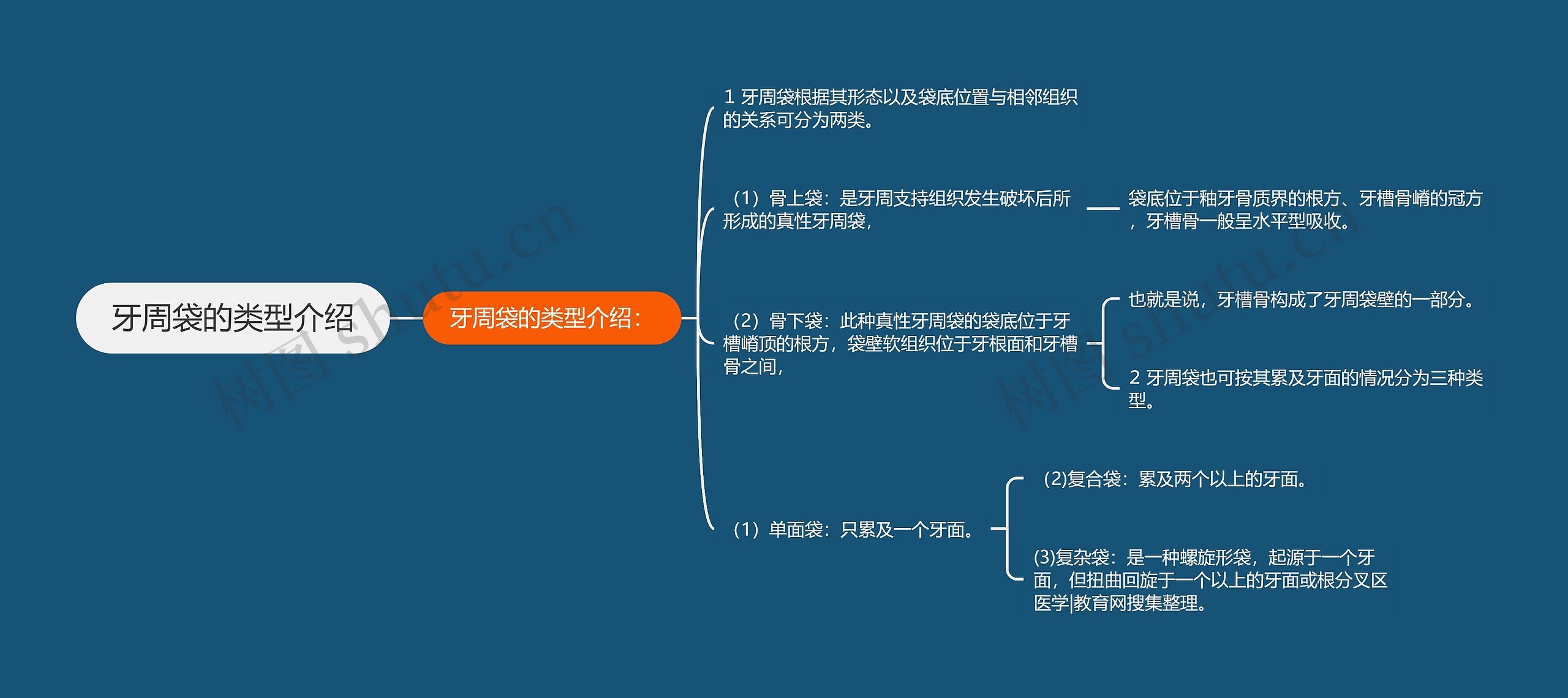 牙周袋的类型介绍思维导图