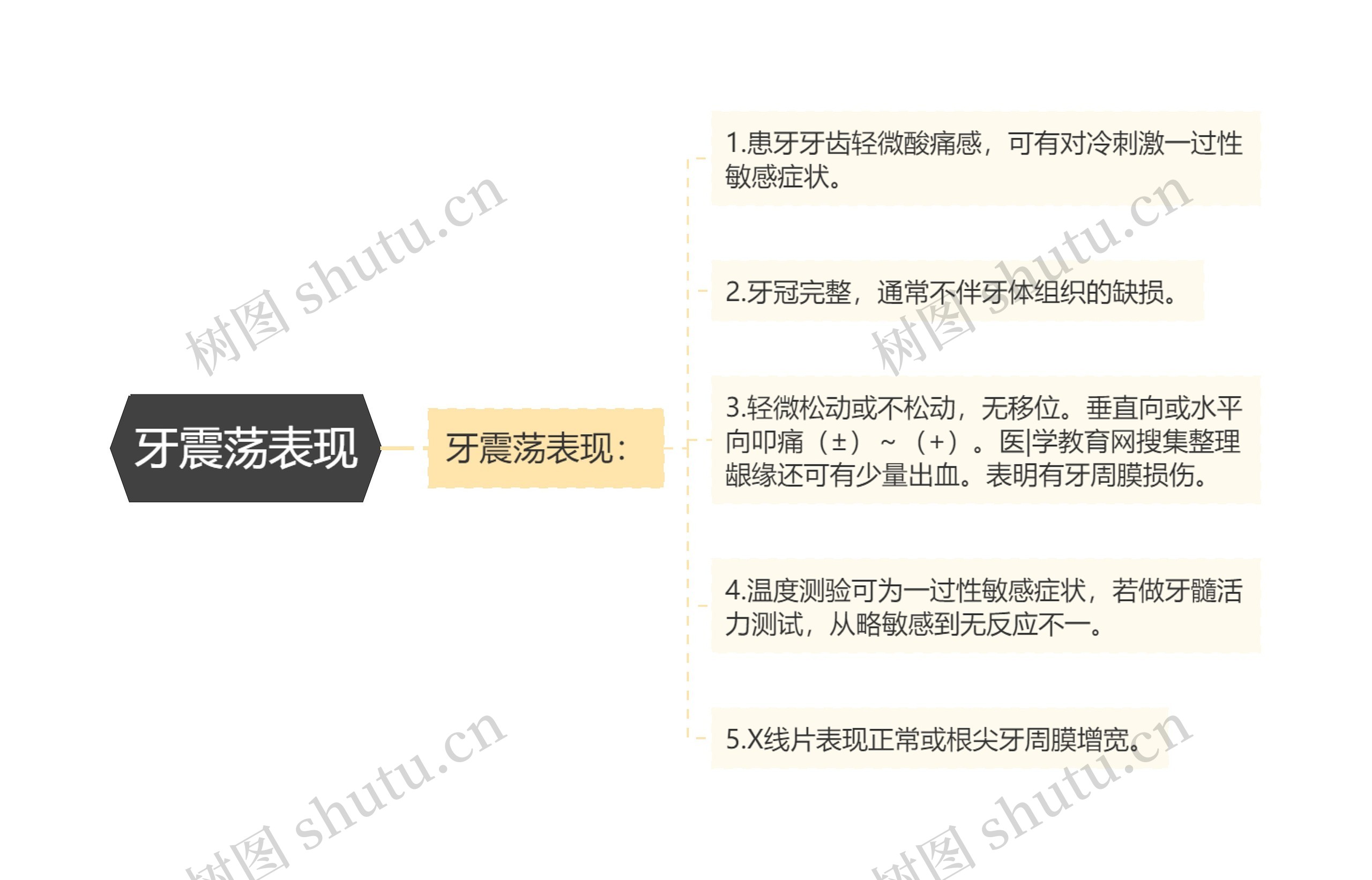 牙震荡表现思维导图