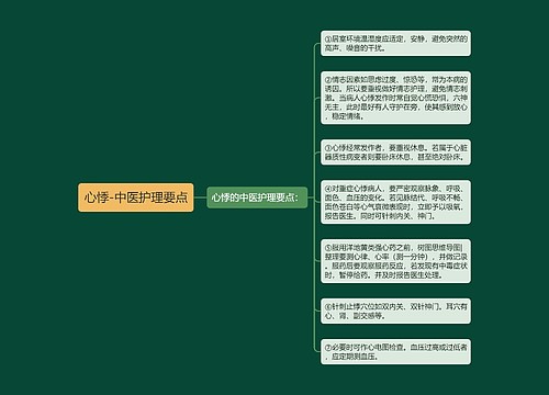 心悸-中医护理要点