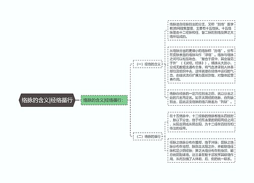 络脉的含义|经络循行