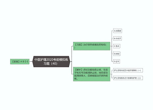 中医护理2020考前模拟练习题（40）