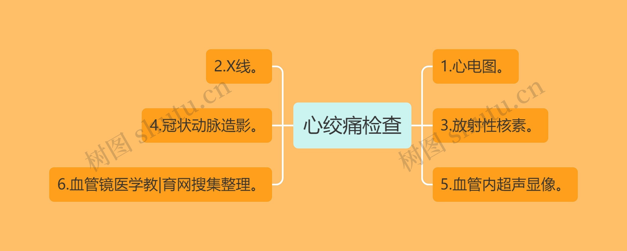 心绞痛检查思维导图