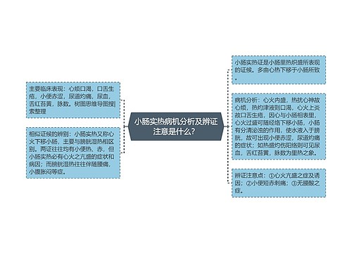 小肠实热病机分析及辨证注意是什么？