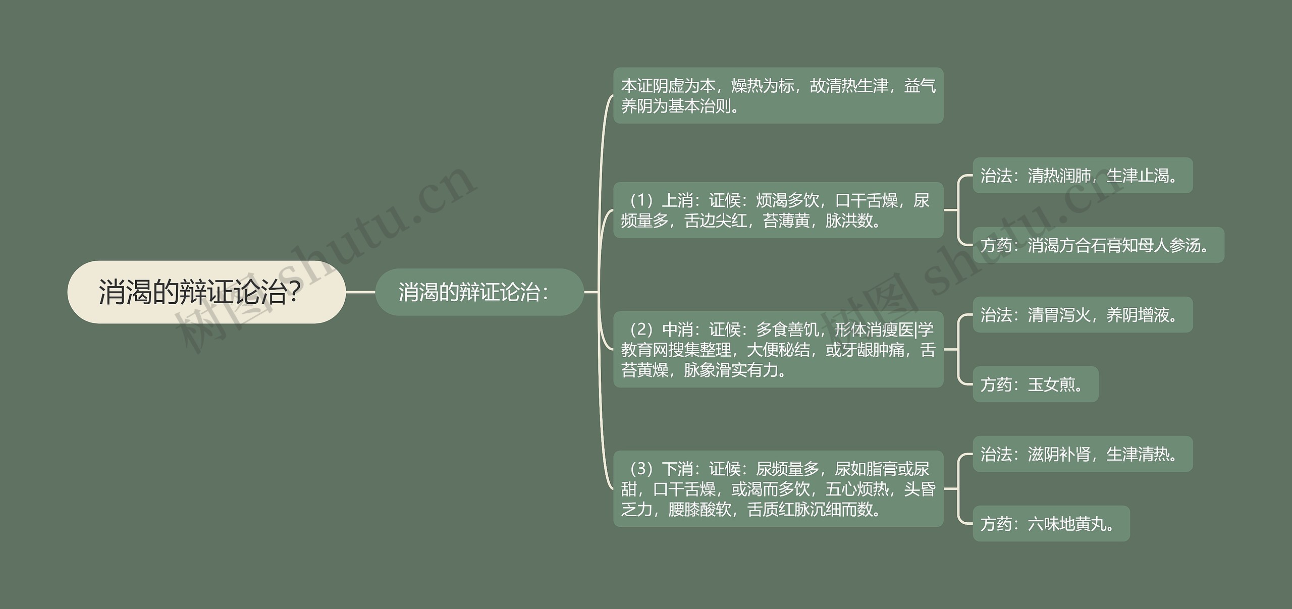 消渴的辩证论治？思维导图