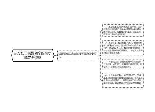 拔牙伤口需要四个阶段才能完全恢复