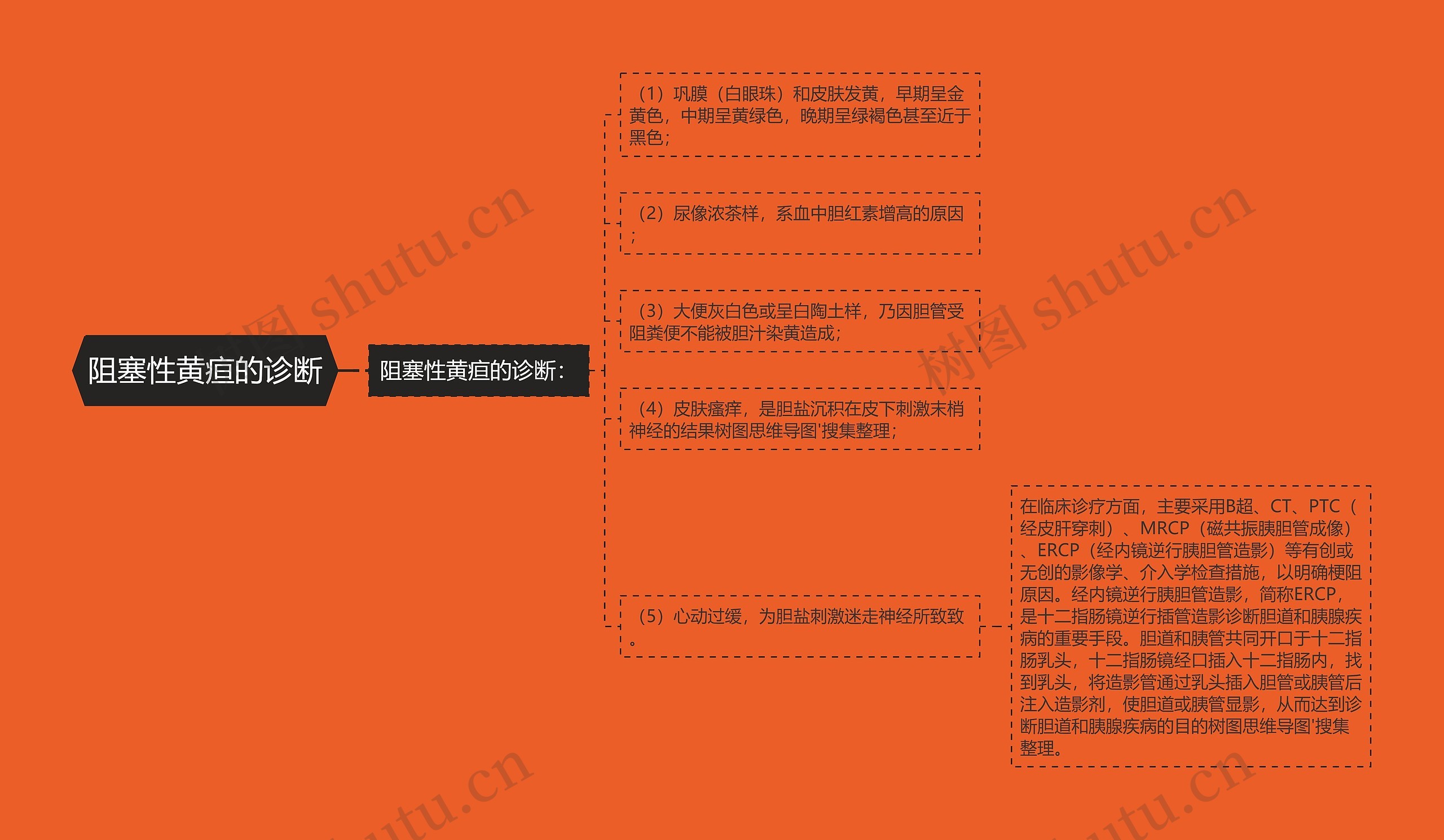 阻塞性黄疸的诊断思维导图