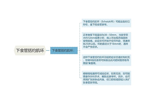 下食管括约肌环思维导图