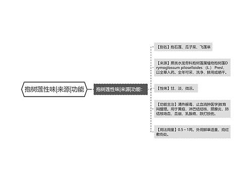 抱树莲性味|来源|功能