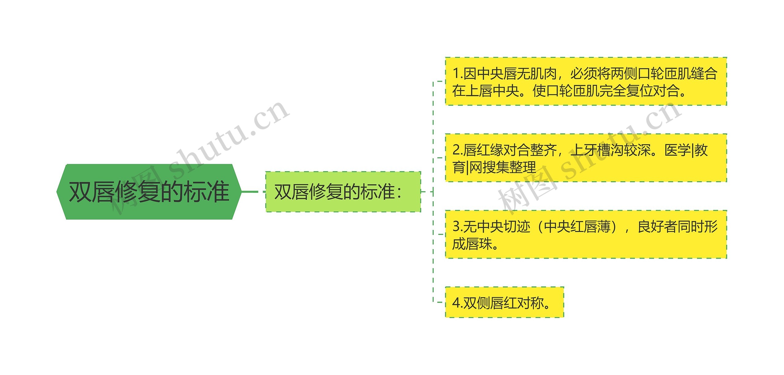 双唇修复的标准思维导图