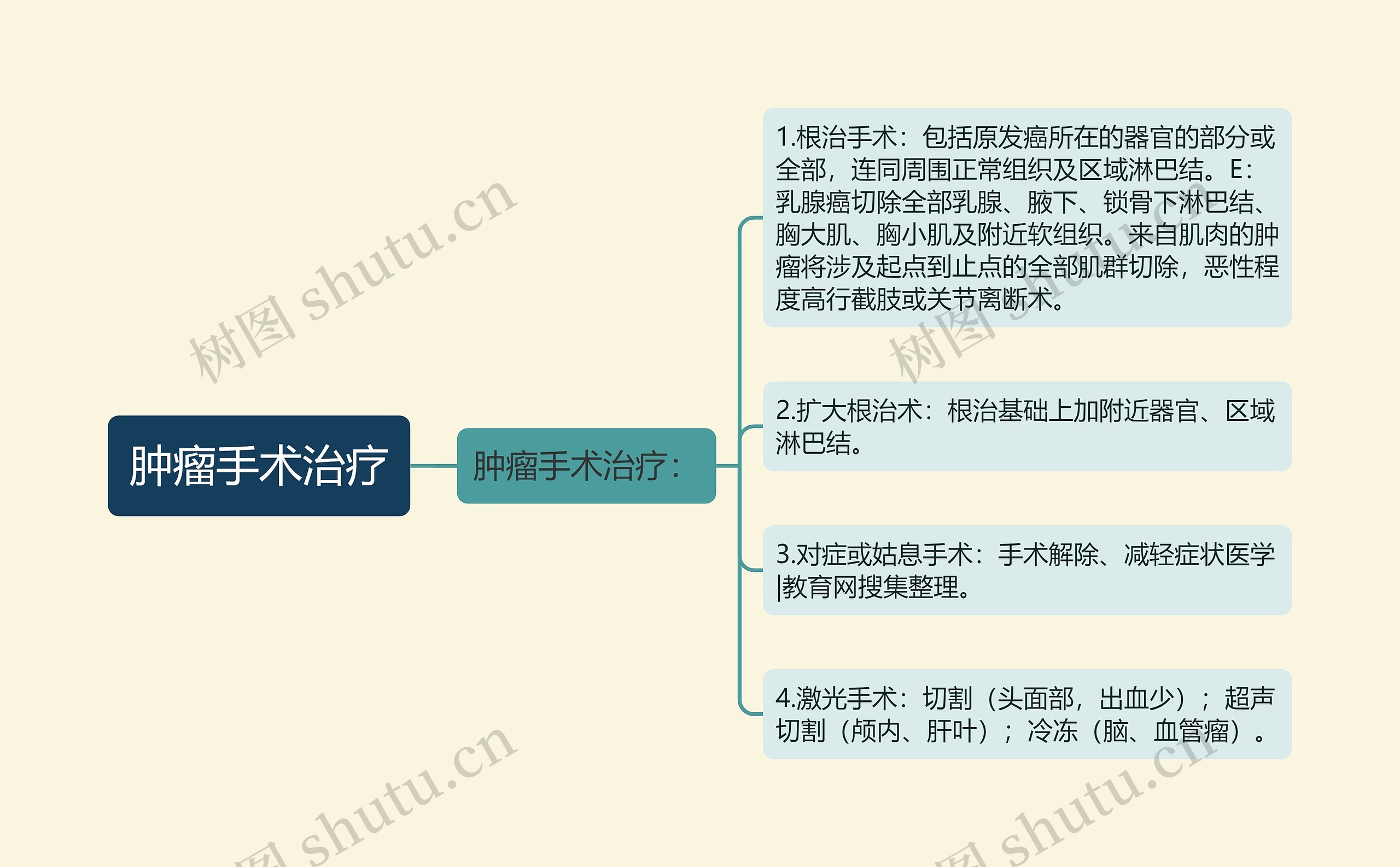 肿瘤手术治疗思维导图