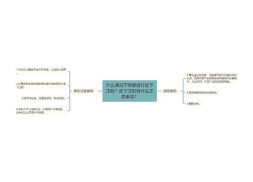 什么情况下需要进行皮下注射？皮下注射有什么注意事项？