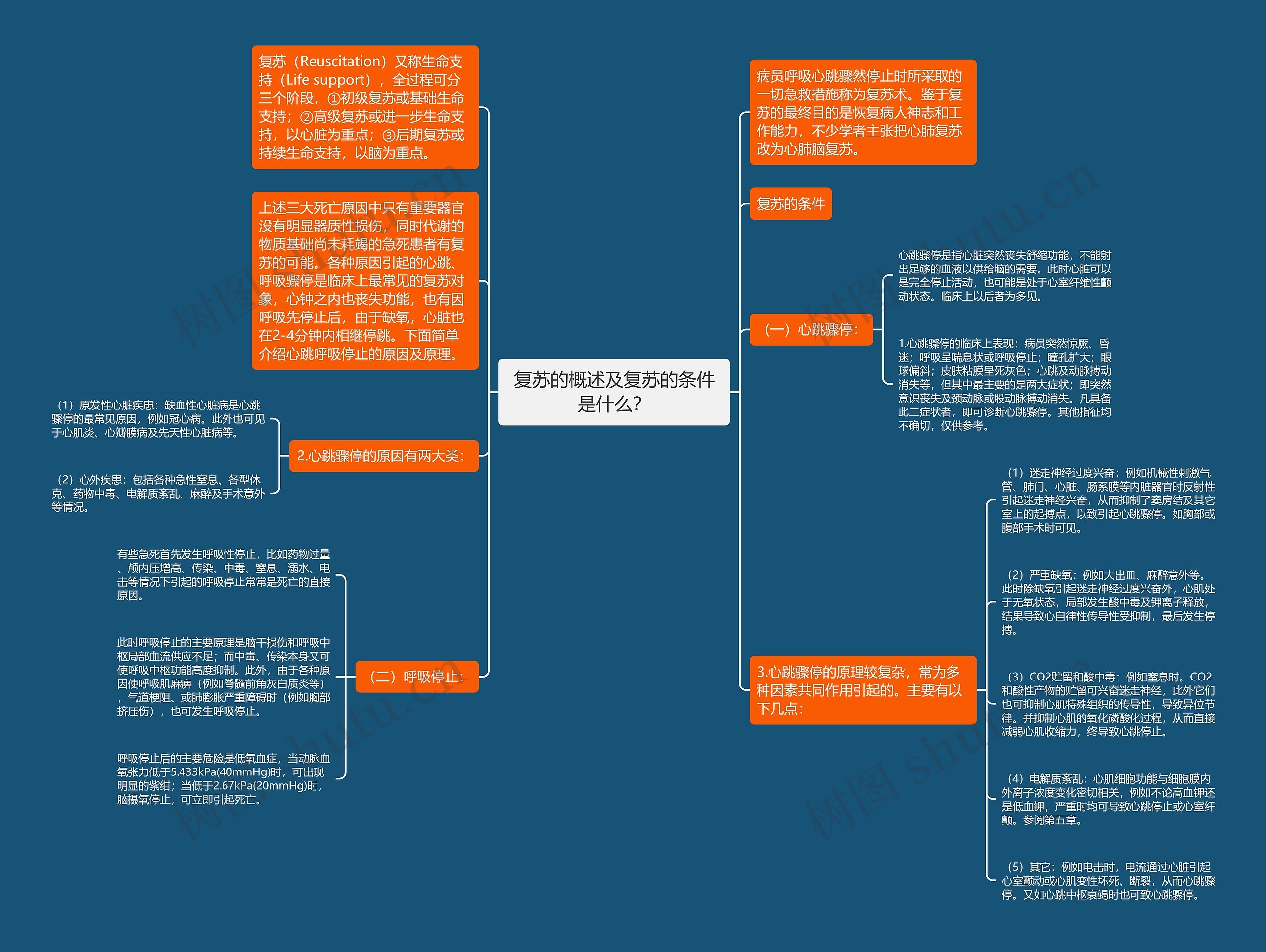 复苏的概述及复苏的条件是什么？思维导图
