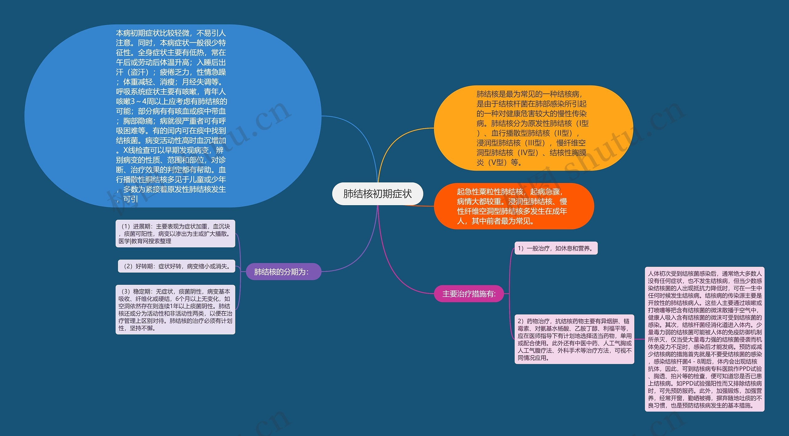 肺结核初期症状思维导图