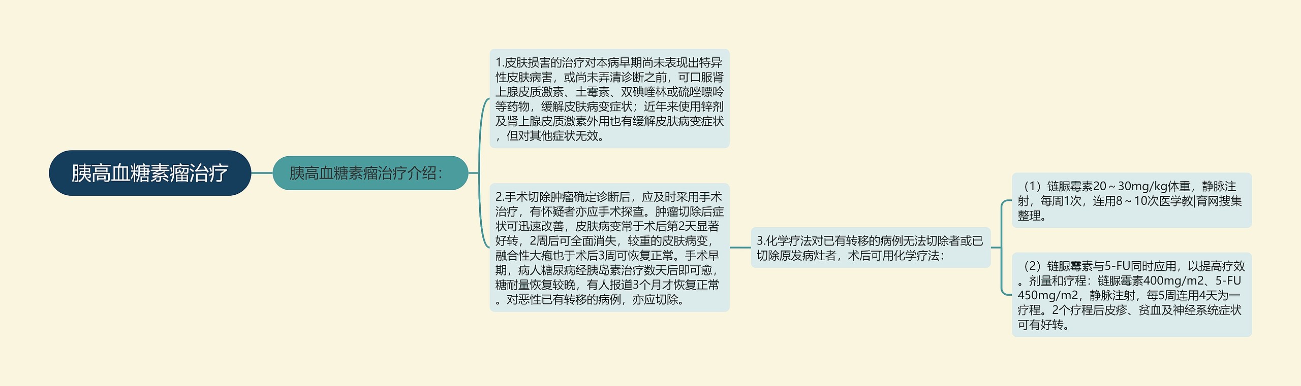 胰高血糖素瘤治疗思维导图