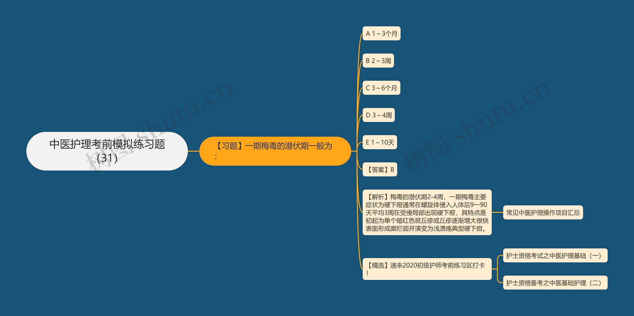 中医护理考前模拟练习题（31）思维导图