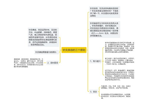 针灸美容的三个原则