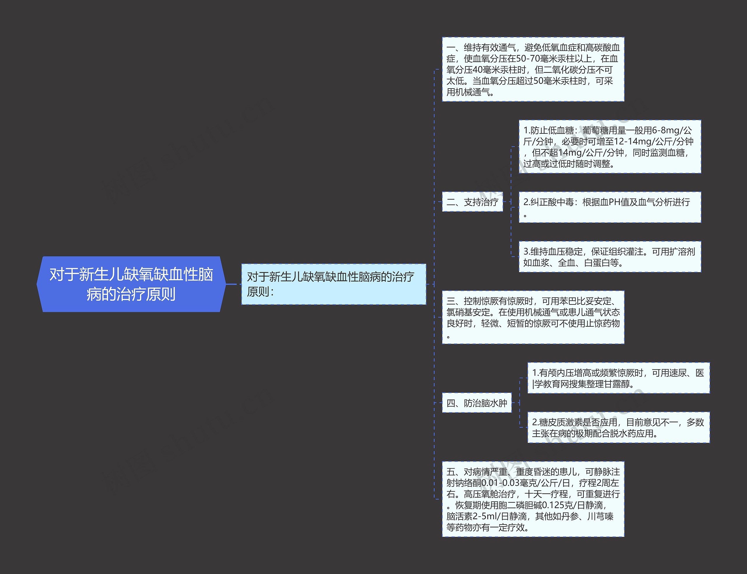 对于新生儿缺氧缺血性脑病的治疗原则 对于新生儿缺氧缺血性脑病的治疗原则