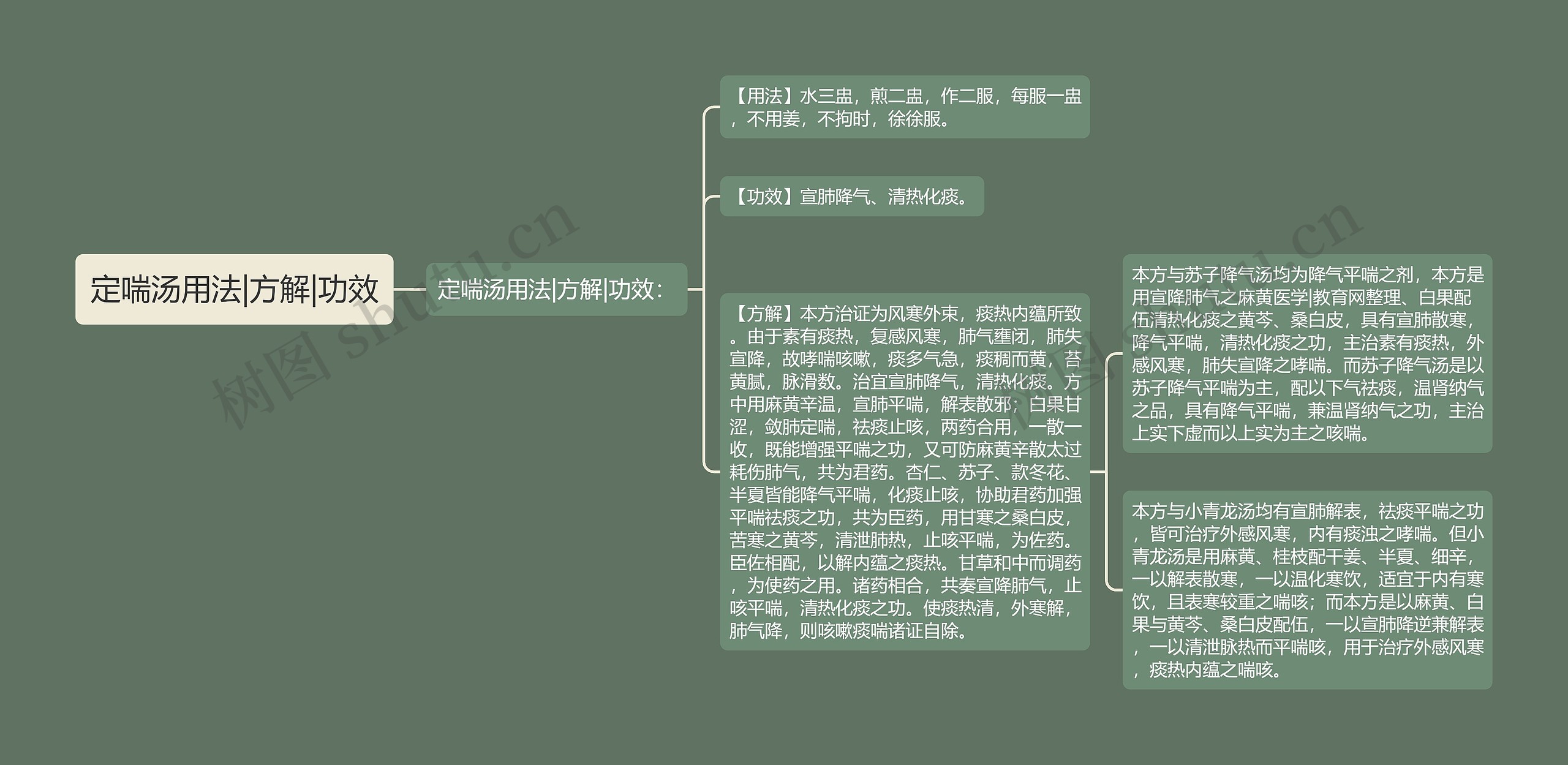 定喘汤用法|方解|功效思维导图