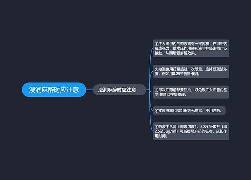 浸润麻醉时应注意