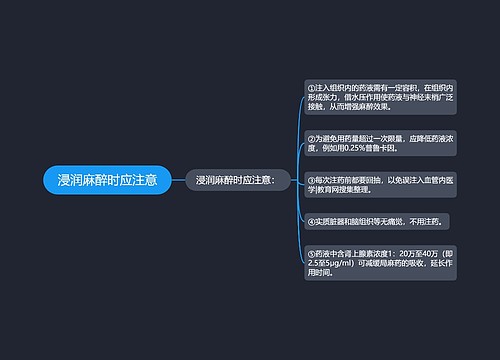 浸润麻醉时应注意