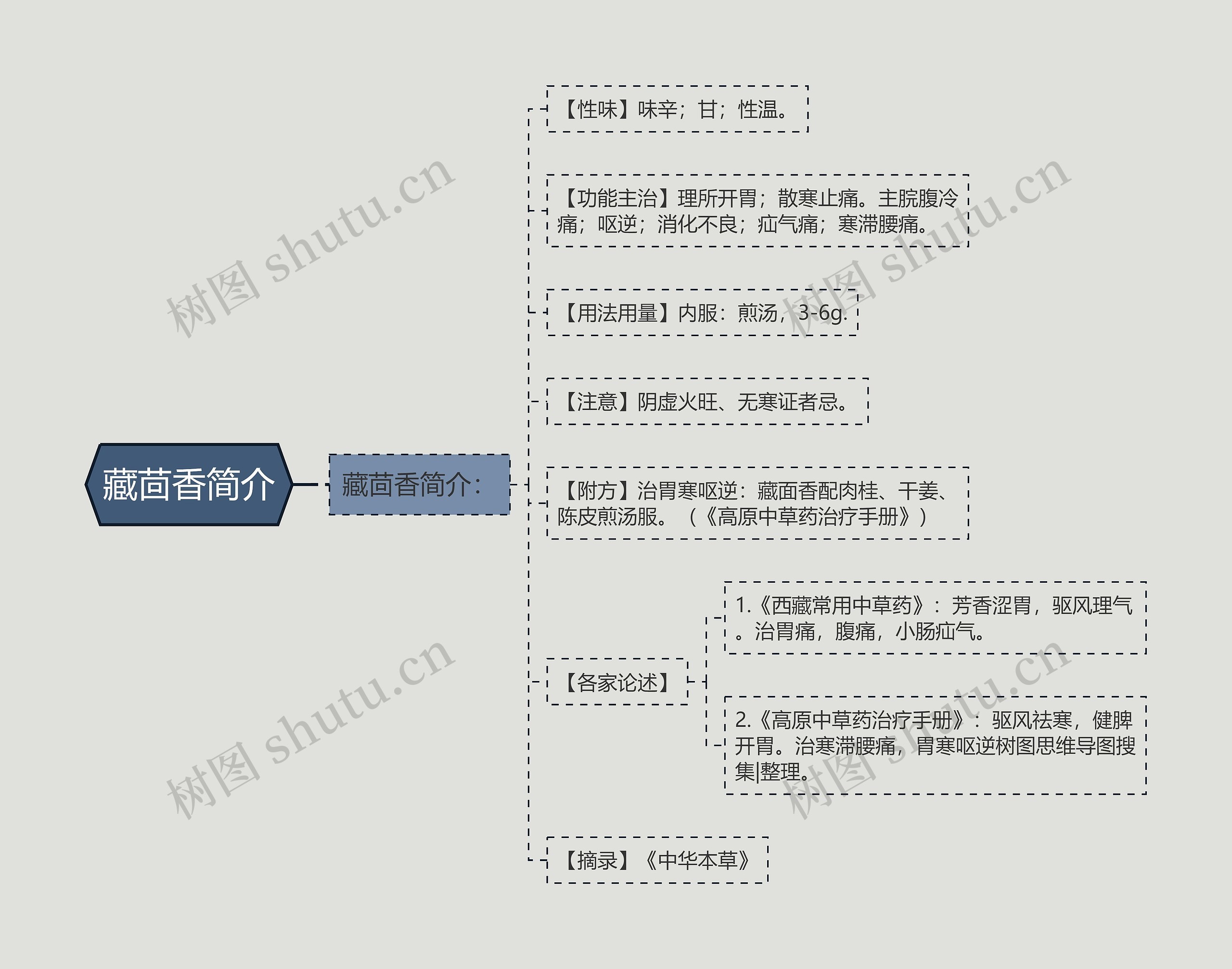 藏茴香简介思维导图