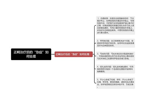 正畸治疗后的“急症”如何处理