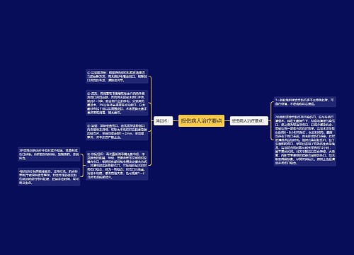 损伤病人治疗要点