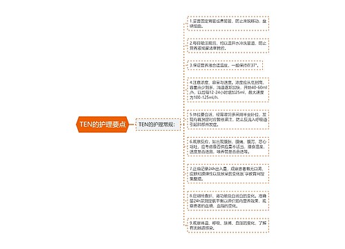 TEN的护理要点