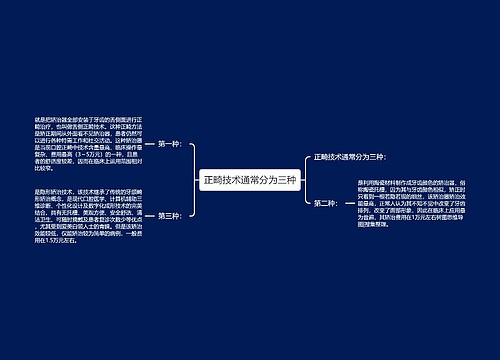 正畸技术通常分为三种