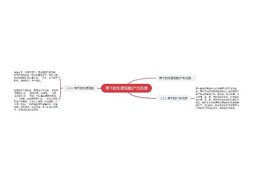 带下的生理现象|产生机理