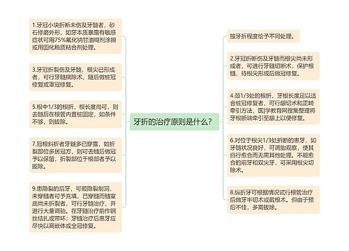 牙折的治疗原则是什么？