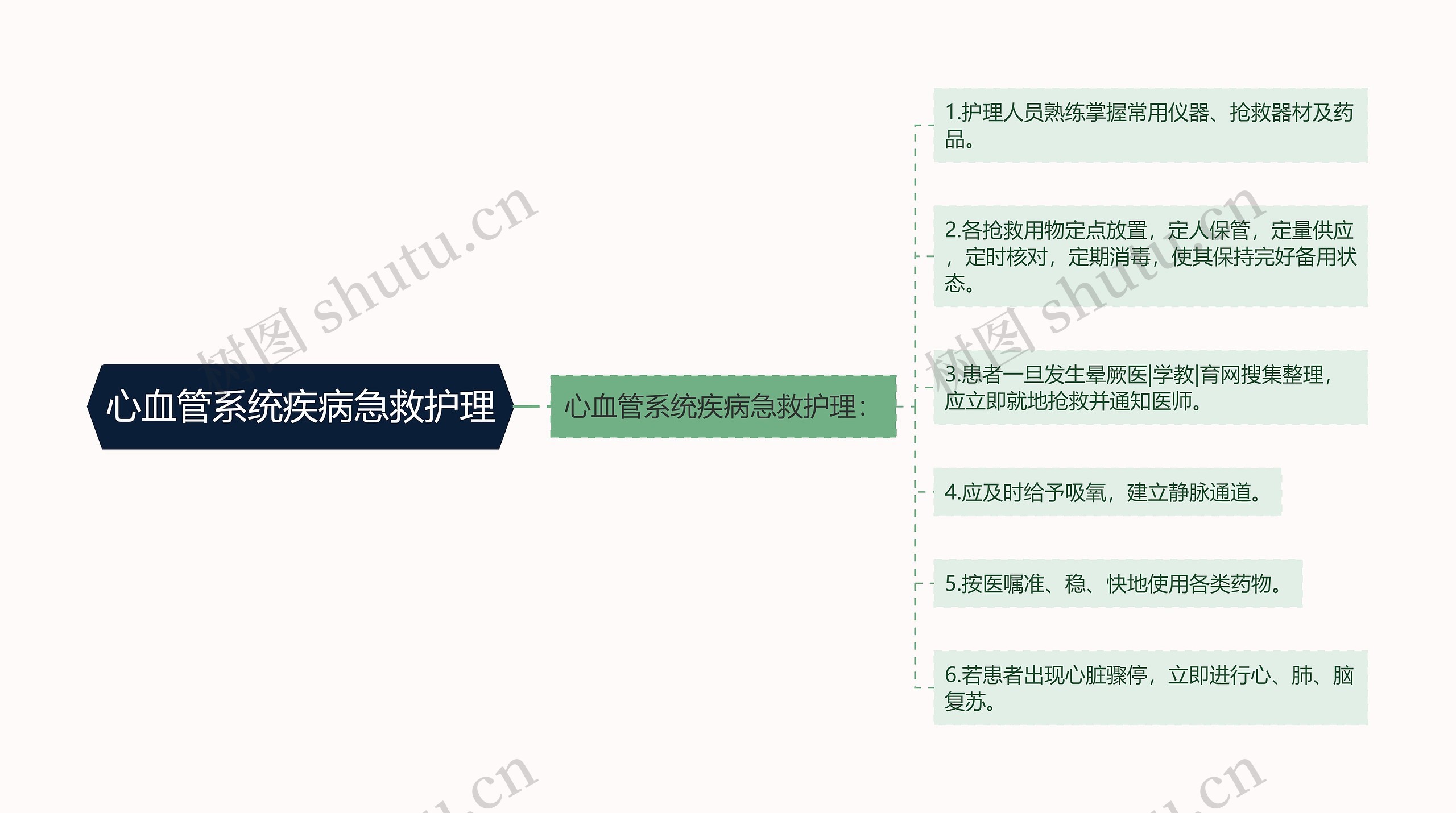 心血管系统疾病急救护理思维导图