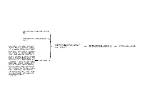 眶下间隙感染治疗禁忌