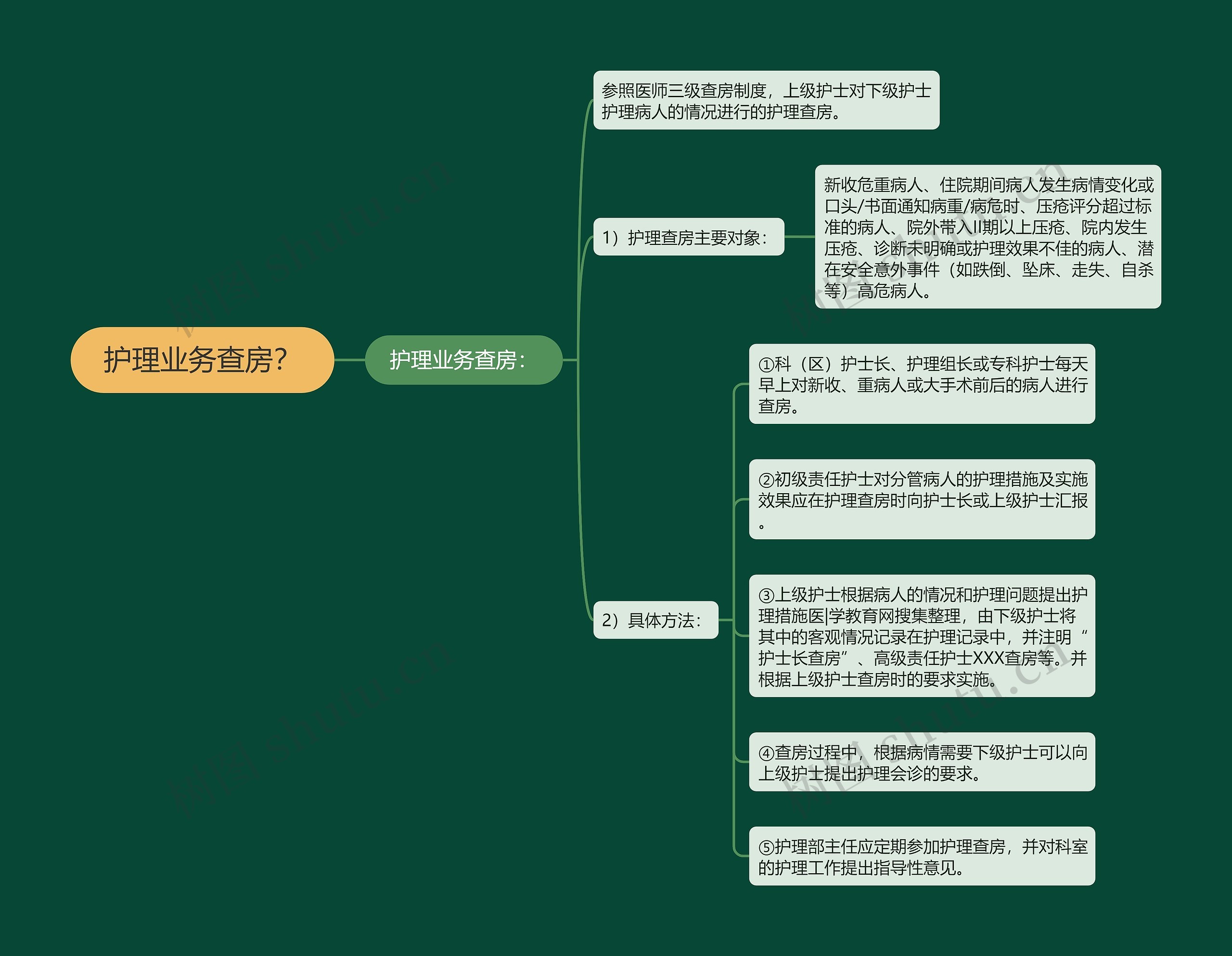 护理业务查房？思维导图