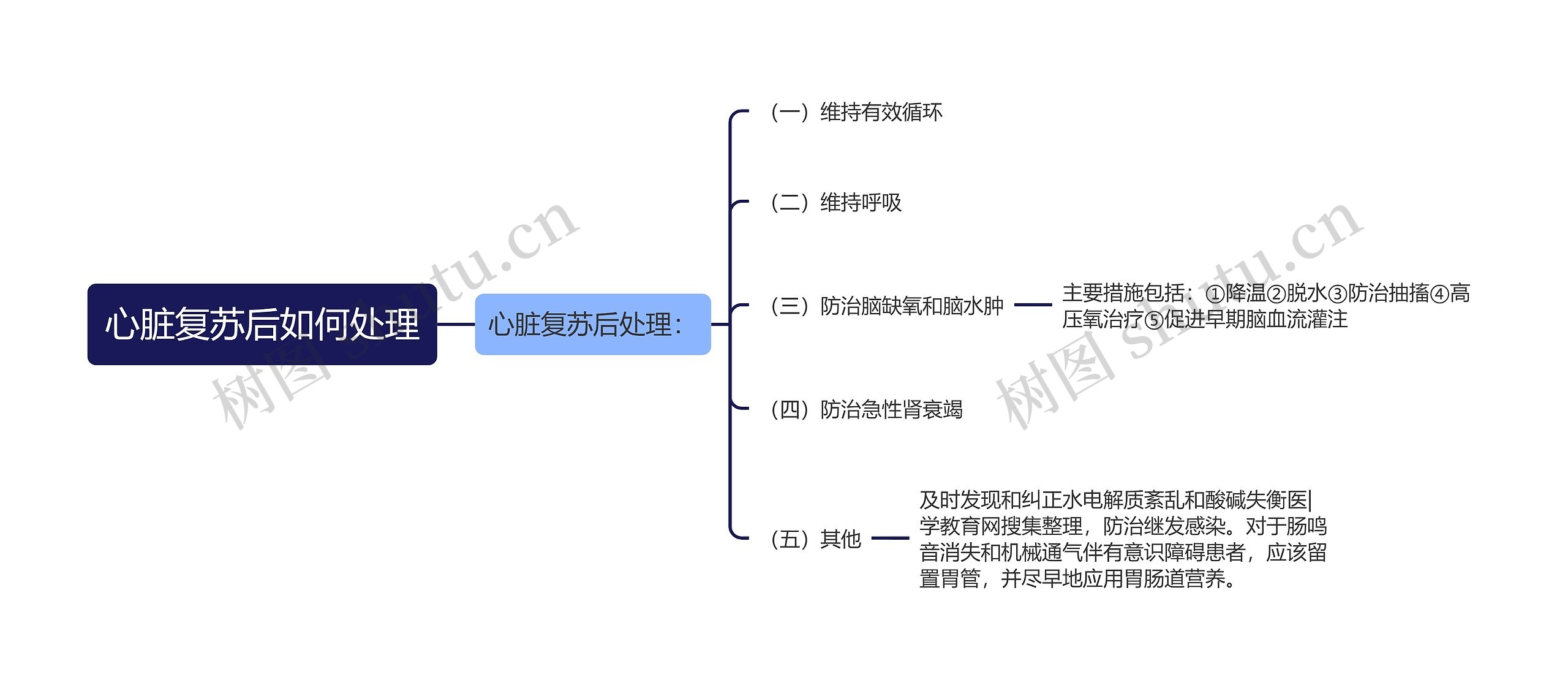 心脏复苏后如何处理思维导图