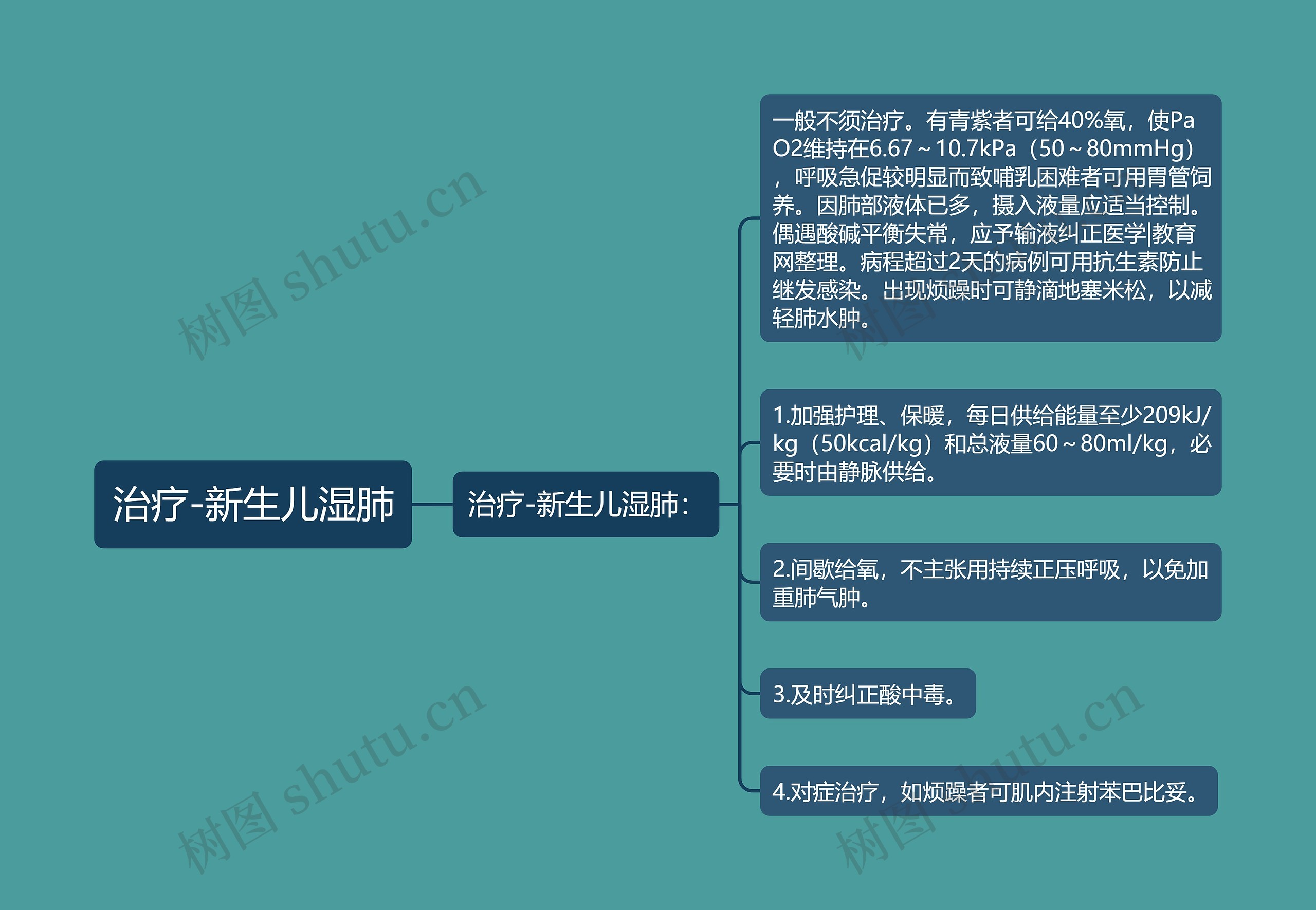 治疗-新生儿湿肺思维导图