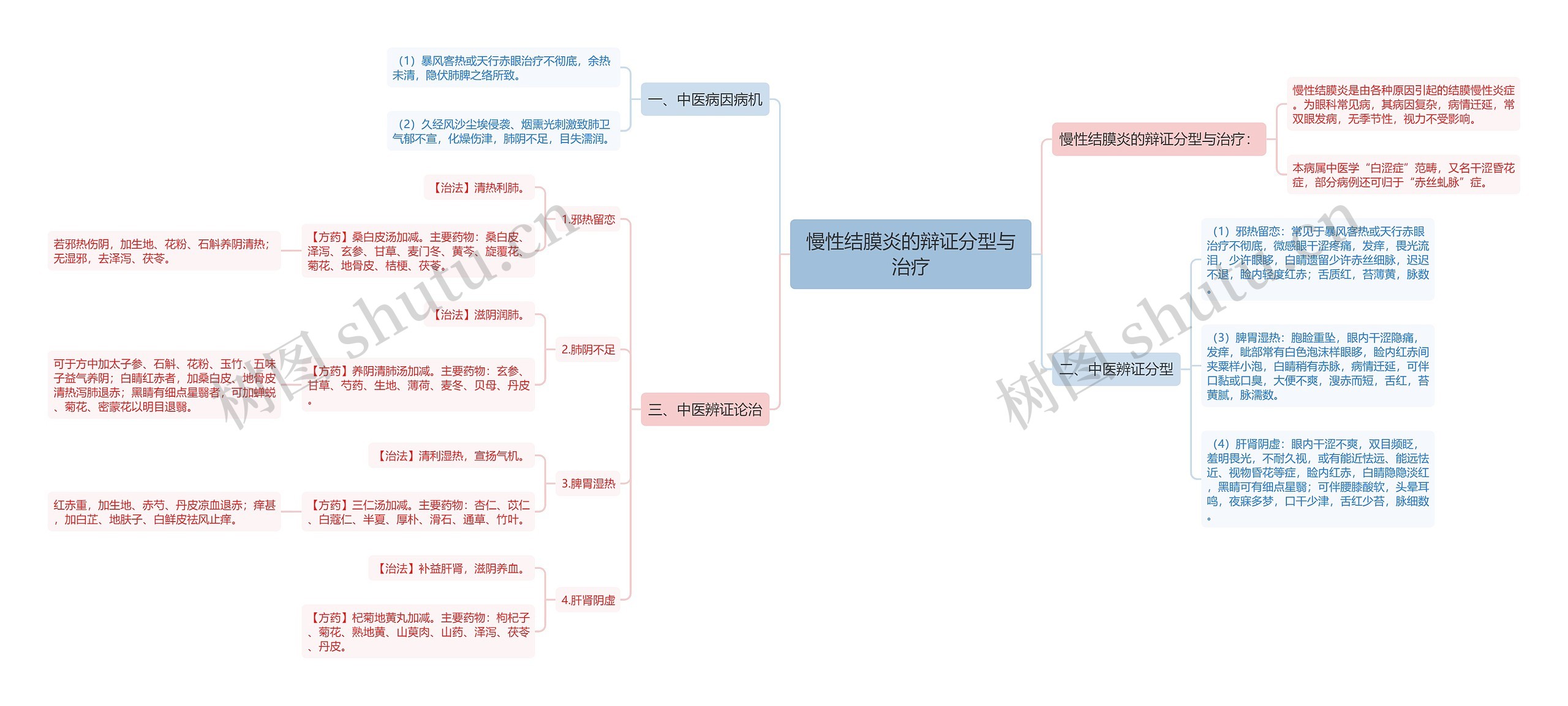 慢性结膜炎的辩证分型与治疗思维导图