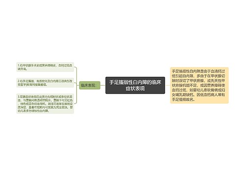 手足搐搦性白内障的临床症状表现