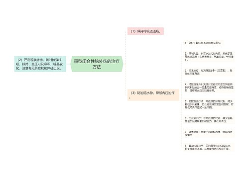 重型闭合性脑外伤的治疗方法