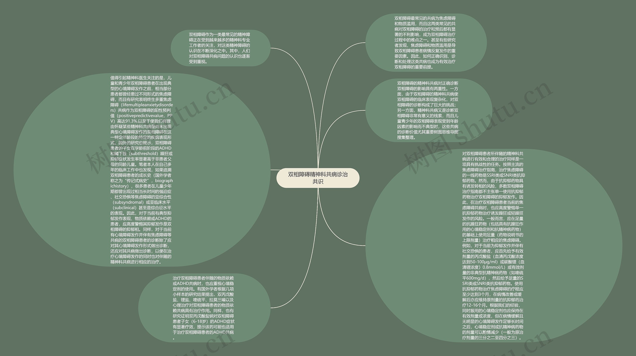 双相障碍精神科共病诊治共识思维导图