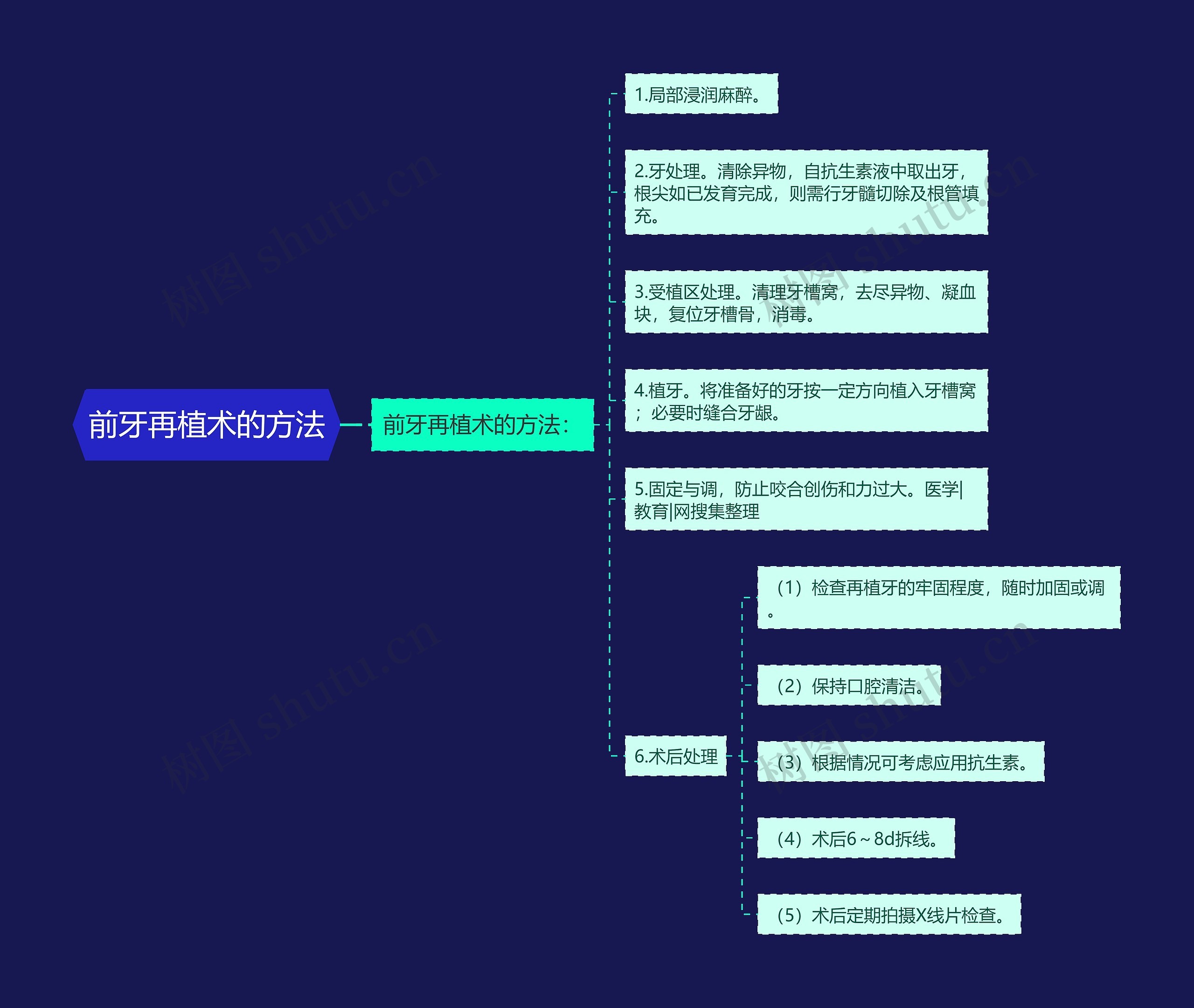 前牙再植术的方法