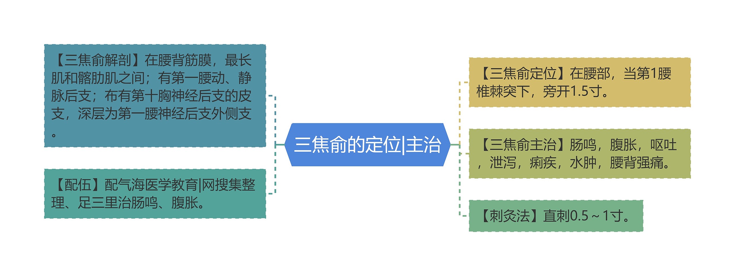 三焦俞的定位|主治思维导图