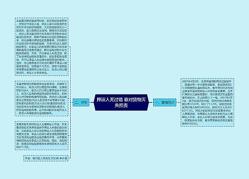 押运人无过错 谁对货物灭失担责