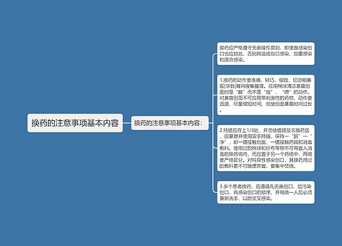 换药的注意事项基本内容