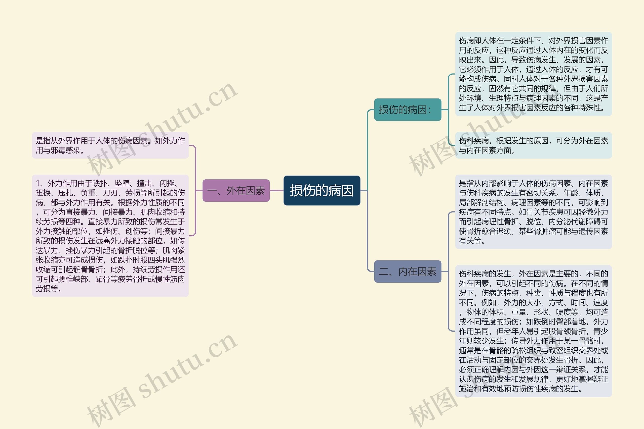 损伤的病因思维导图